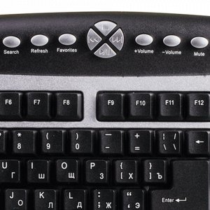 Клавиатура проводная SONNEN KB-M540, USB, мультимедийная, 20