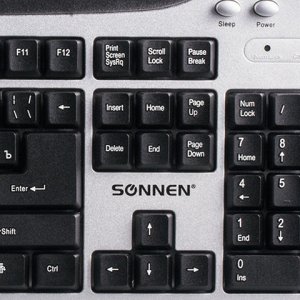 Клавиатура проводная SONNEN KB-M540, USB, мультимедийная, 20