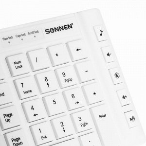 Клавиатура проводная SONNEN KB-M550, USB, мультимедийная, 10