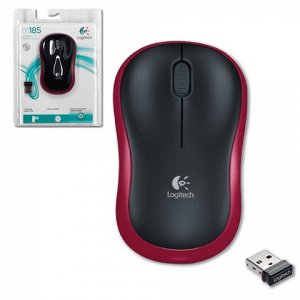 Мышь беспроводная LOGITECH M185, 2 кнопки+1 колесо-кнопка, о