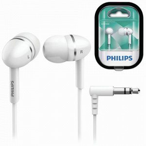 Наушники PHILIPS SHE1450WT/51, проводные, 1,2м, стерео, вкладыши, белые