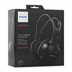 Наушники PHILIPS SHP1900, проводные, 2м, стерео, полноразмерные c оголовьем, эргономичные амбушюры