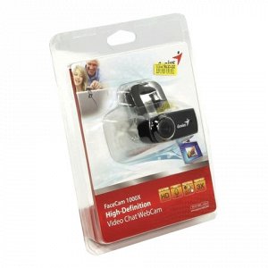 Веб-камера GENIUS Facecam 1000X V2, 1Мп., микрофон, USB 2.0,