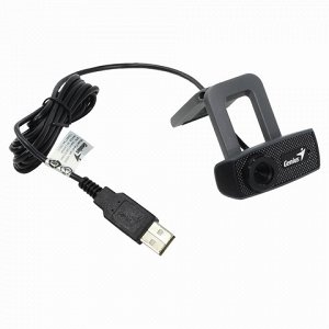 Веб-камера GENIUS Facecam 1000X V2, 1Мп., микрофон, USB 2.0, рег.креп., черный, 23101