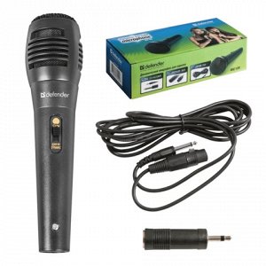 Микрофон DEFENDER MIC-129, проводной, кабель 5м, черный, 64129