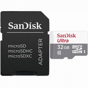 Карта памяти microSDHC 32GB SANDISK Ultra UHS-I U1, 48 Мб/се