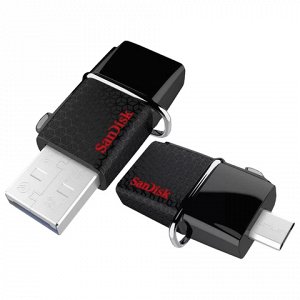 Флэш-диск 16GB SANDISK Ultra Android Dual USB 3.0, черный, S