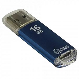 Флэш-диск 16GB SMARTBUY V-Cut USB 2.0, синий, SB16GBVC-B
