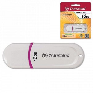 Флэш-диск 16GB TRANSCEND JetFlash 330 USB 2.0, белый, TS16GJ