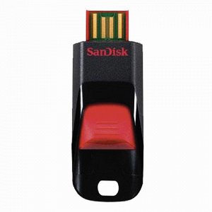 Флэш-диск 32GB SANDISK Cruzer Edge USB 2.0, черный, SDCZ51-0