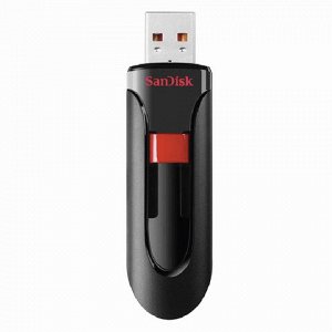 Флэш-диск 32GB SANDISK Cruzer Glide USB 2.0, черный, SDCZ60-