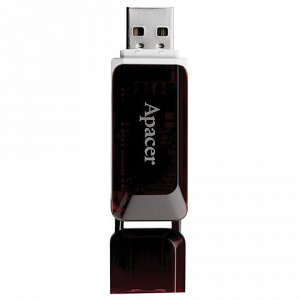 Флэш-диск 8GB APACER Handy Steno AH321 USB 2.0, карминно-кра