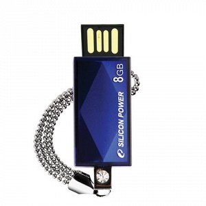 Флэш-диск 8GB SILICON POWER Touch 810 USB 2.0, синий, SP008G