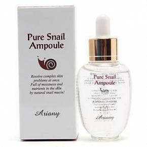 Ariany Pure Snail Ampoule Сыворотка для лица с экстрактом муцина улитки и гиалуроновой кислотой