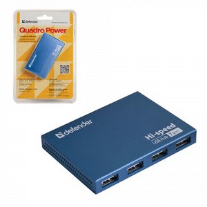 Хаб DEFENDER SEPTIMA SLIM, USB 2.0, 7 портов,порт для питани
