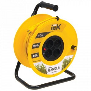 Удлинитель на катушке IEK(ИЕК) GARDEN, ГОСТ Р51539, 4 розетк