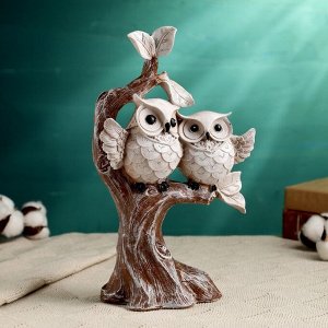 Фигурка полистоун «Совы на дереве», 23x15 см