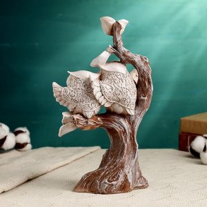 Фигурка полистоун «Совы на дереве», 23x15 см