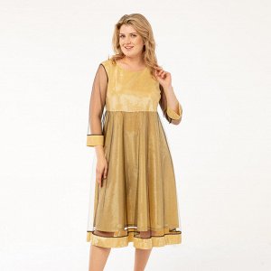 Платье, текстиль, золотой, Золотистый