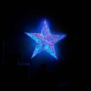 Светодиодная фигура «Звезда» 60 см, пластик, 220 В, свечение белое