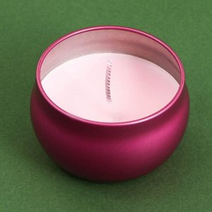Свеча в цветной жестяной банке «Красота», аромат ваниль, 6 х 6 х 4 см