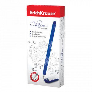 Ручка гелевая ERICH KRAUSE "CHARM", корпус синий, игольчатый