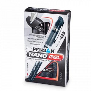 Ручка-роллер PENSAN Nano Gel, корпус с печатью, узел 0,7мм,