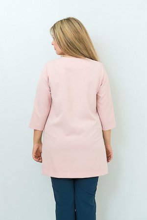 Блуза Нежность молочный бл.розовый