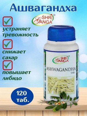 Ashwagandha Tab / Шри Ганга Ашвагандха 120таб.