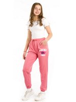 Брюки для девочек Baby Style МД 2122-28 С принтом и карманами. Состав: 100% хлопок, футер без начеса. пр. Узбекистан