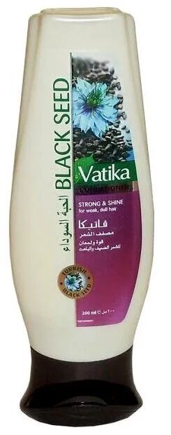 Dabur Vatika Naturals Turkish Black Seed Strength And Shine Conditioner 200ml Кондиционер Сила и Сияние для Волос Турецкий Черный Тмин 200мл
