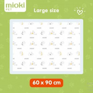 MIOKI Пеленки впитывающие для домашних животных,  размер 60*90, 26 штук
