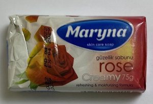 Маруна мыло туалетное кусковое 75г роза