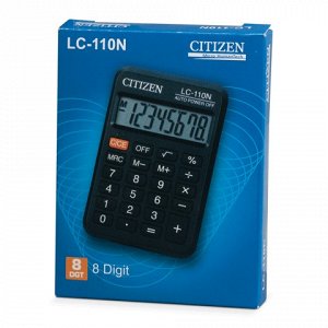 Калькулятор CITIZEN карманный LC-110N, 8 разрядов, питание о