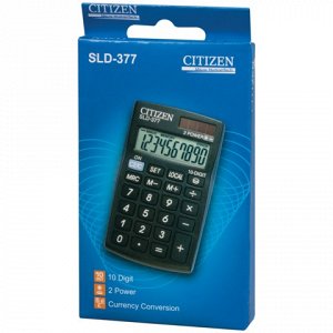 Калькулятор CITIZEN карманный SLD-377BP, 10 разрядов, двойно