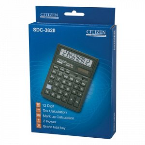 Калькулятор CITIZEN настольный SDC-382, 12 разрядов, двойное