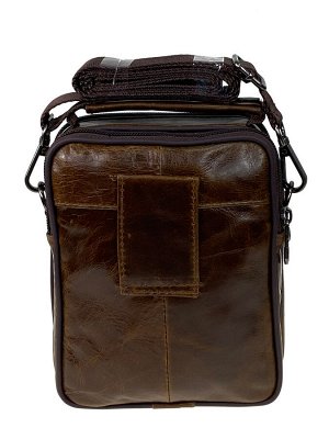 Мужская сумка из натуральной кожи цвет коричневый