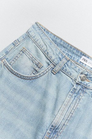 Широкие джинсы  со средней посадкой, голубой | 2569/266
