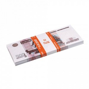 Деньги шуточные "500 рублей", упаковка с ероподвесом, ш/к 72