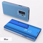 Синий. Чехол книжка зеркальная на телефон Realme