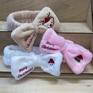 Новогодняя косметическая повязка на голову (цвет в ассортименте)