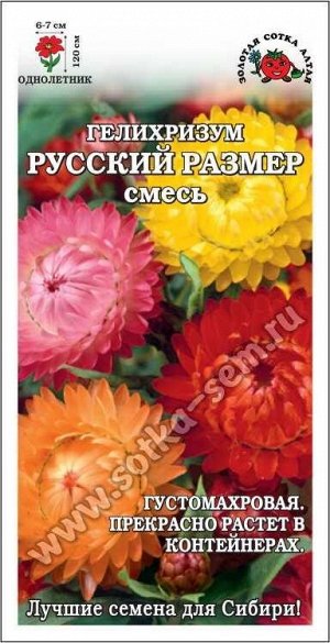 Цветы Гелихризум Русский Размер ЦВ/П (СОТКА) 0,2гр однолетник сухоцвет до 1,2м