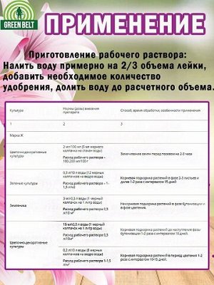 Удобрение GREEN BELT для Цветов 250мл