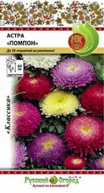 Цветы Астра Помпон Смесь ЦВ/П (Русский Огород) 0,3гр однолетник 50-60см