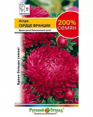 Цветы Астра Сердце Франции ЦВ/П (РУССКИЙ ОГОРОД) 0,5гр однолетник 70см