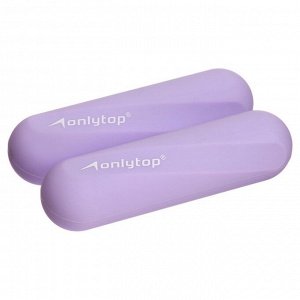 Гантели ONLYTOP для универсального отягощения 2 х 0,5 кг, цвет фиолетовый