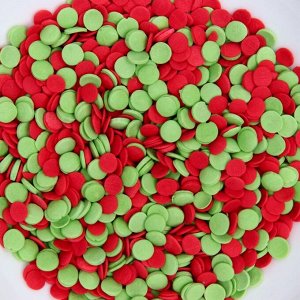 Посыпка сахарная декоративная Конфетти (красное, зеленое) 20 гр