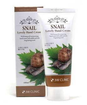 3W Clinic Snail Lovely Hand Cream Крем для рук увлажняющий с секретом улитки