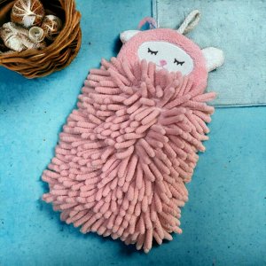 Тряпка для уборки 29*15 см (розовый), рисунок в ассортименте