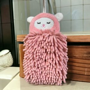 Тряпка для уборки 29*15 см (розовый), рисунок в ассортименте